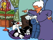 Sylvester and Tweety Sort My Tiles