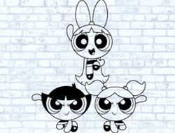 The Powerpuff Girls Colour In