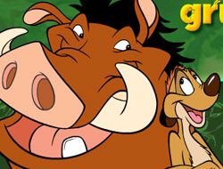 Timon and Pumbaa Grub Ridin